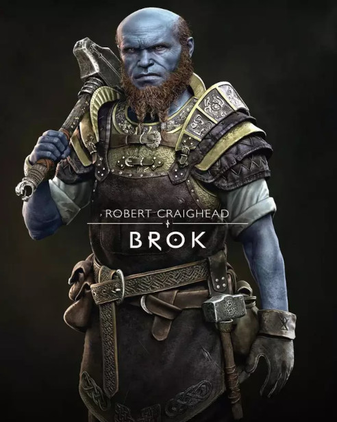 Brok, anão ferreiro, aliado de Kratos e irmão de Sindri